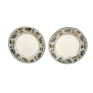 Noritake China Garland Bread & Butter Plates Set Of 2 Japan 5487 6.25" Floral De